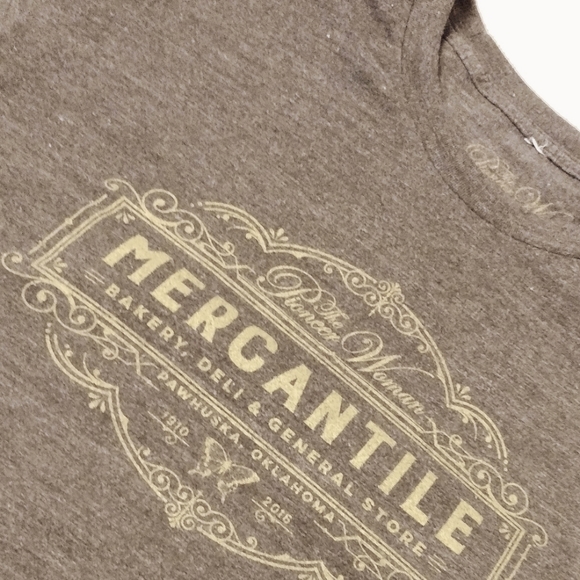 Pioneer Woman Mercantile T-shirt Short Sleeves Size Large Long Length Slate Gray - Picture 5 of 5